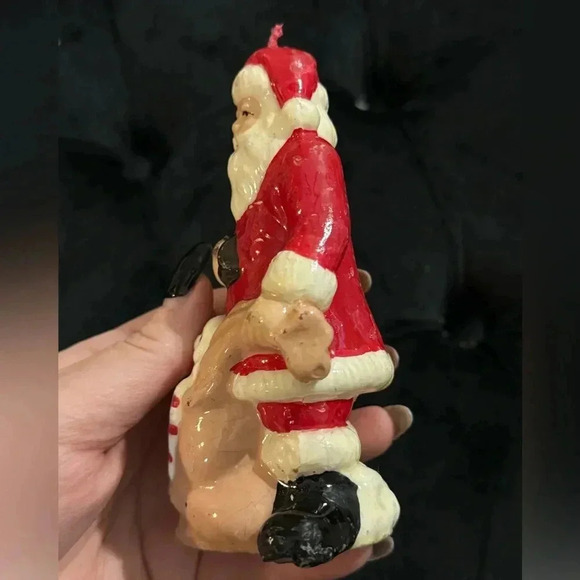 Vintage Santa Claus Christmas Candle Holiday Decor 90’s Cottagecore Country - Picture 3 of 9